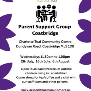 Hope for Autism – Summer Parent Support Group