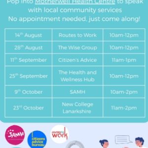Motherwell Information Drop-Ins – Motherwell Health Centre